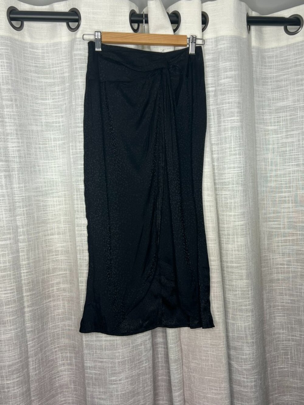 Loft Black Leopard Print Skirt